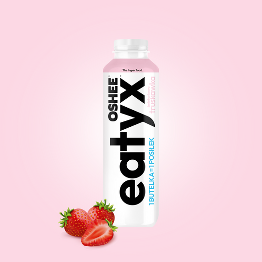 eatyx ZBILANSOWANY PEŁNOWARTOŚCIOWY POSIŁEK GOTOWY DO SPOŻYCIA TRUSKAWKA 500ml (1)